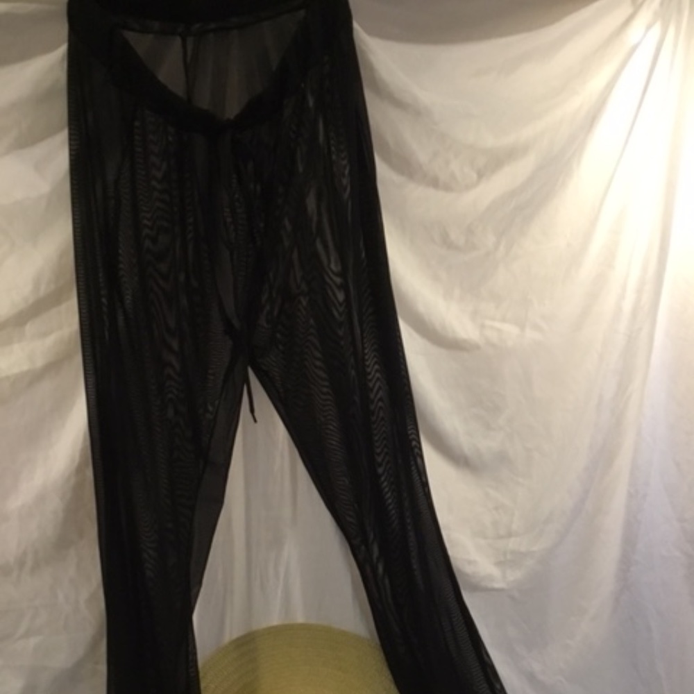Womens Beach Sheer Mesh Legging Pants